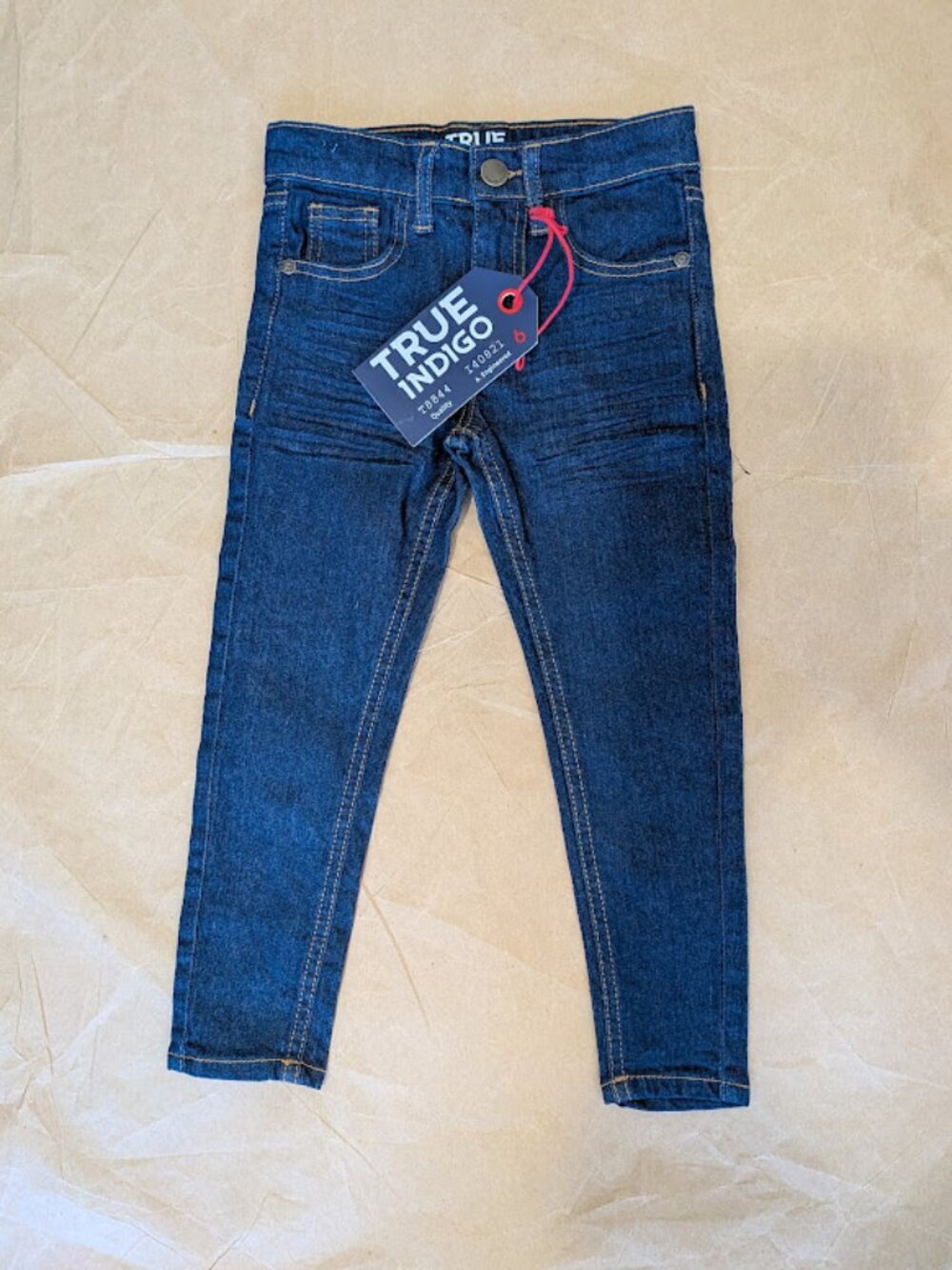 kids True Indigo straight legs indigo blue jeans size 4 NWT